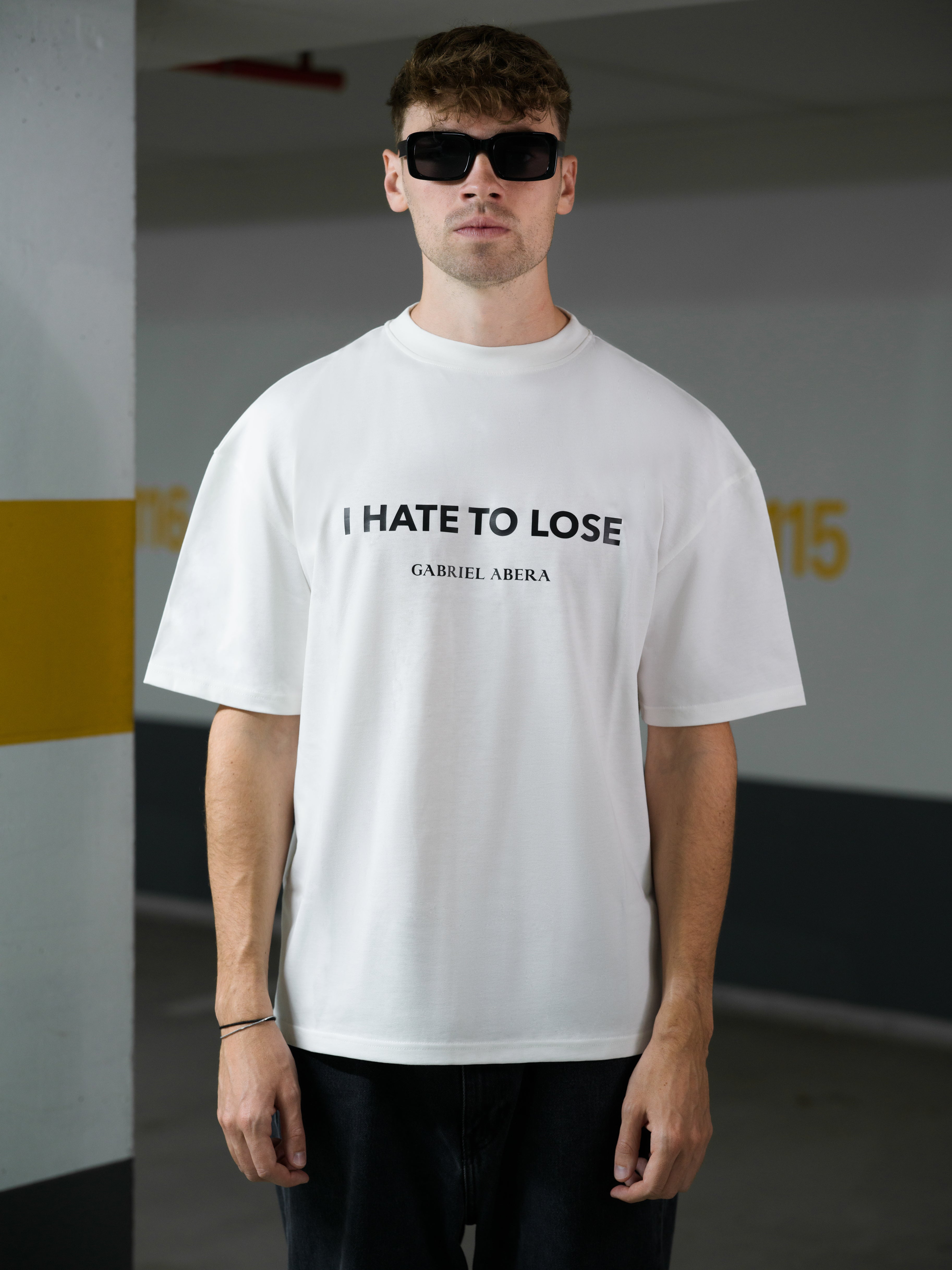 HATE TO LOSE T-SHIRT - CREAM WHITE